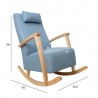 Rocking chair VENLA light blue