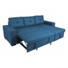 Corner sofa bed CARITA dark blue