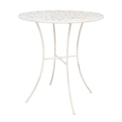 Table JASMINE D70xH75cm, antique white metal