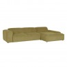 Corner sofa LEHTE 3-seater, right corner, green