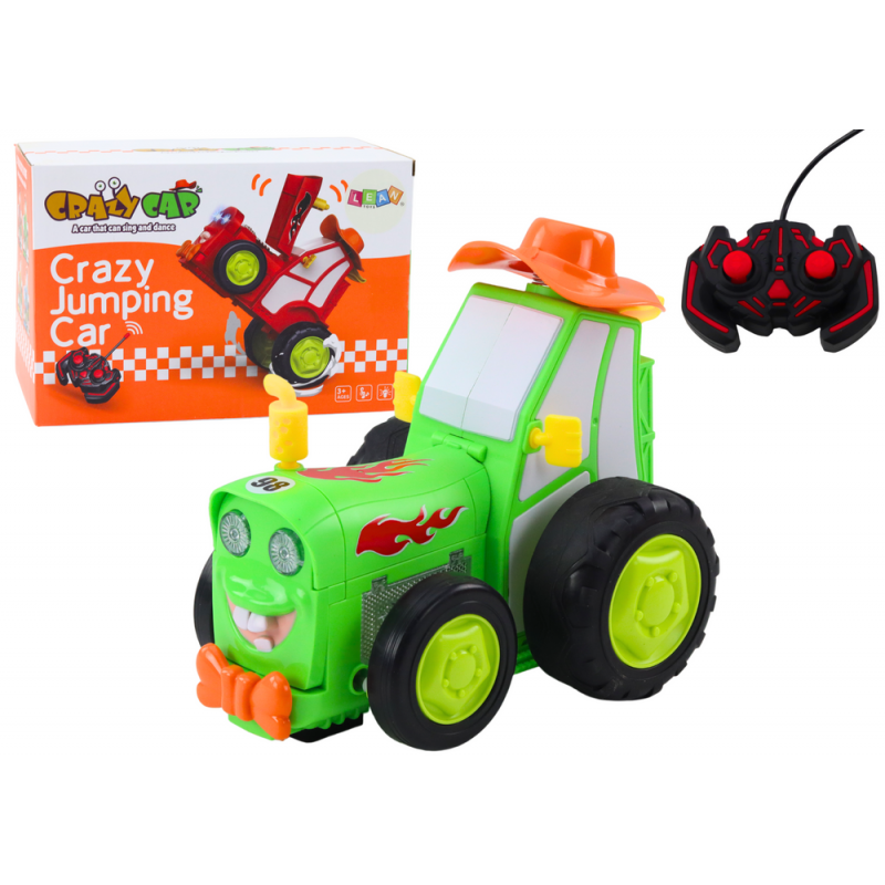 Remote Controlled Jumping R/C Tractor Green