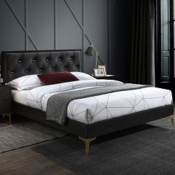 Bed POEM 160x200cm, dark grey