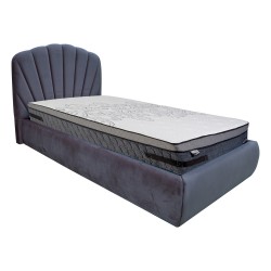 Кровать EVA с матрасом HARMONY DELUX 90x200см, серый бархат