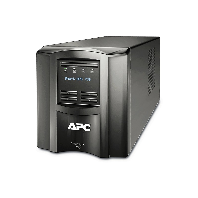 APC Smart-UPS, LINE Interactive, 750VA, Tower, 230V, 6x IEC C13 sockets, SmartConnect port+SmartSlot, AVR, LCD, Black