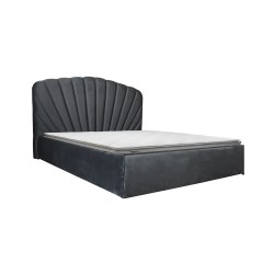Bed EVA with mattress HARMONY TOP 160x200cm, grey velvet