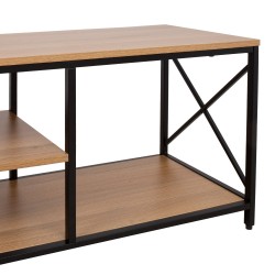 TV table STUDY 140x40xH46,5cm, oak black