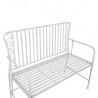 Bench JASMINE 103x50xH93cm, antique white metal