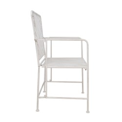 Chair JASMINE antique white metal