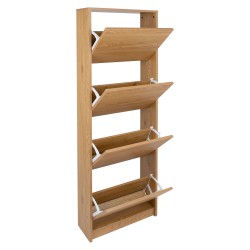 Shoe cabinet AALBORG 49x18xH160cm, oak