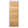 Shoe cabinet AALBORG 49x18xH160cm, oak