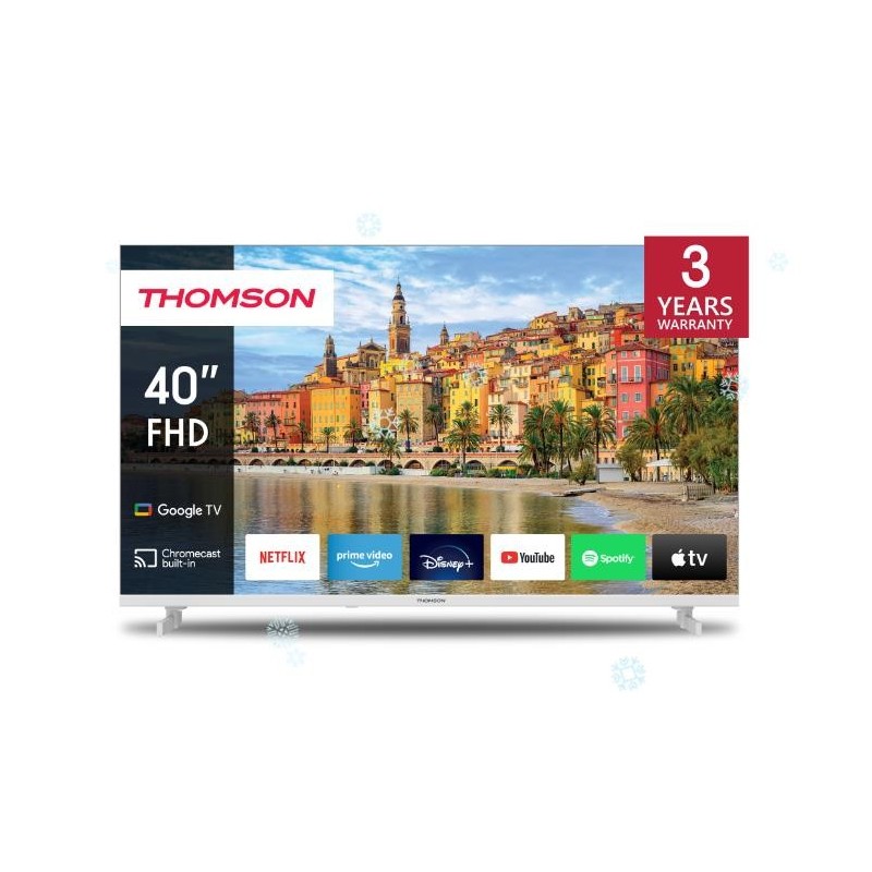 TV Set THOMSON 40" 4K/Smart 1920x1080 Wireless LAN Bluetooth Google TV White 40FG2S14W