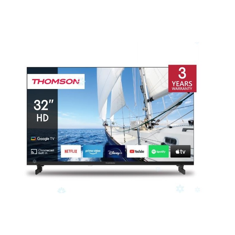 TV Set THOMSON 32" 4K/Smart 1366x768 Wireless LAN Bluetooth Google TV Black 32HG2S14