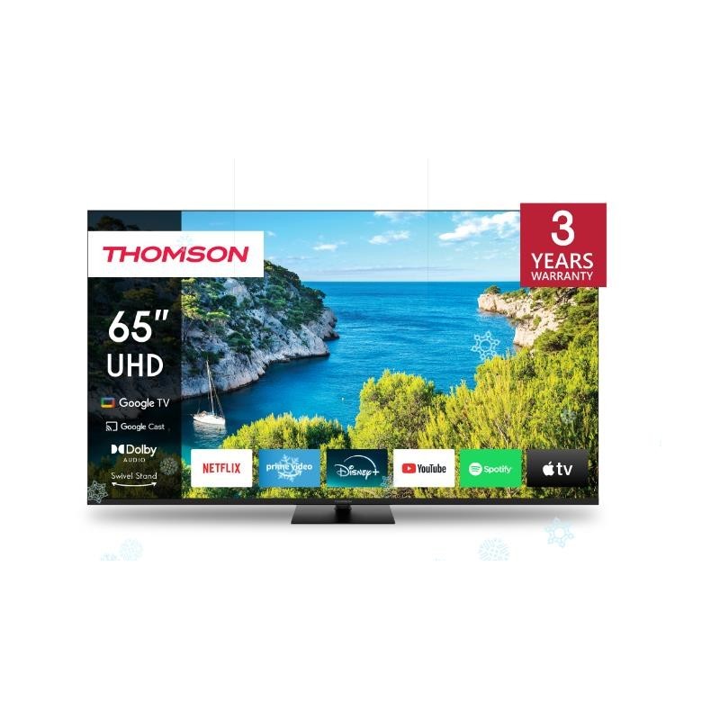 TV Set THOMSON 65" 4K/Smart 3840x2160 Wireless LAN Bluetooth Google TV Black 65UG5C14