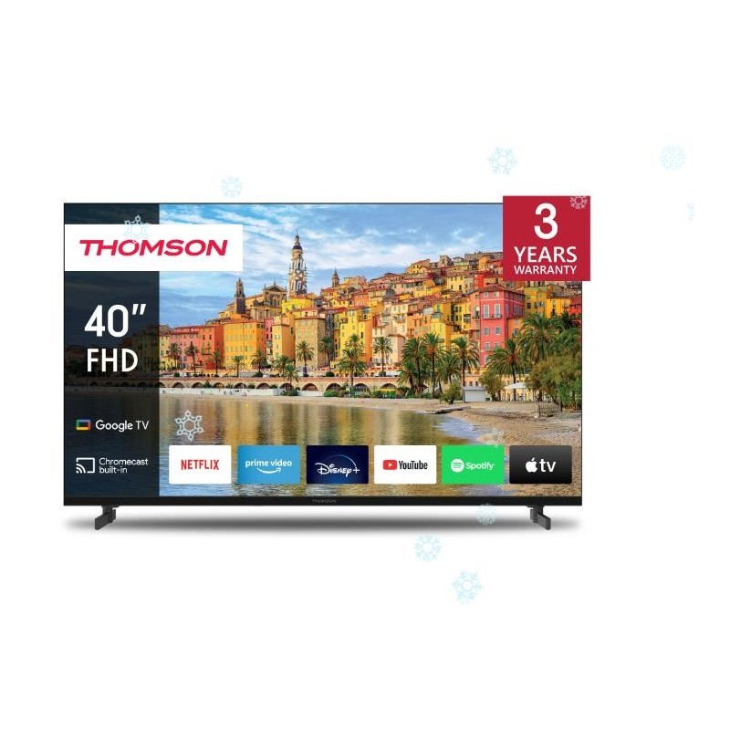 TV Set THOMSON 40" 4K/Smart 1920x1080 Wireless LAN Bluetooth Google TV Black 40FG2S14