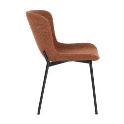 Chair MANOLO rust brown boucle