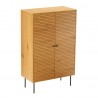 Cabinet LINE 80x40xH130cm, melamine with oak bark