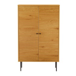 Cabinet LINE 80x40xH130cm, melamine with oak bark