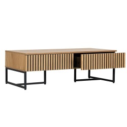 Coffee table HAMPTON 120x60xH40cm, melamine with oak bark