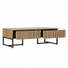 Coffee table HAMPTON 120x60xH40cm, melamine with oak bark
