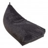 Bean bag FJORD 130x80x20 70cm dark grey