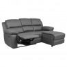 Nurgadiivan BERIT PN manuaalne recliner 214x95 160xH98cm, tumehall