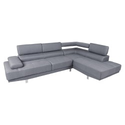 Corner sofa GALVIN RC, light grey