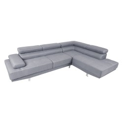 Corner sofa GALVIN RC, light grey