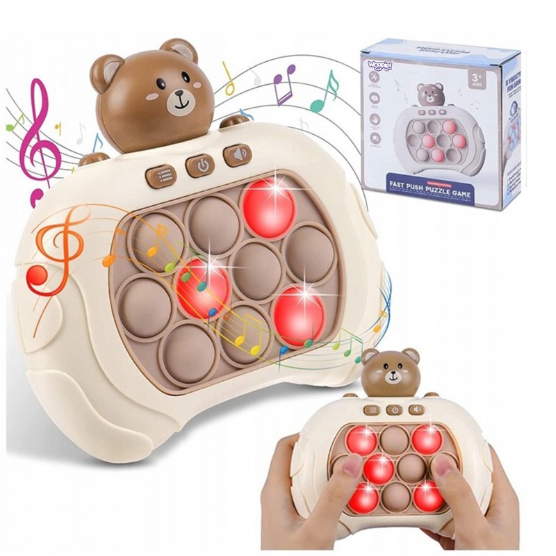 WOOPIE Game POP IT Interactive Anti-Stress Arcade Teddy Bear