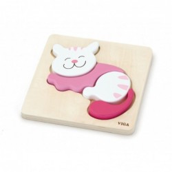 VIGA The first wooden Puzzle of a baby Kitten