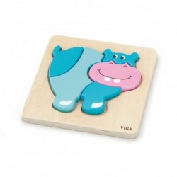 VIGA The first wooden Puzzle of a baby Hippo