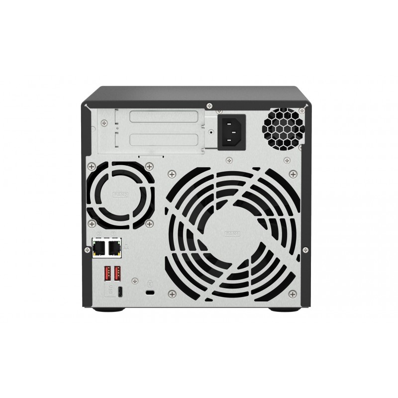 QNAP TS-473A + QSW-1105-5T Bundle Pack NAS Tower Ryzen Embedded V1500B 8 GB DDR4 0 TB QNAP Turbo System Black