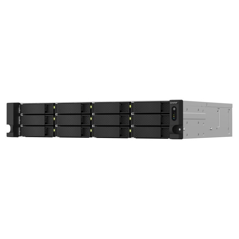 QNAP TS-1264U-RP NAS Rack (2U) Ethernet LAN Aluminium, Black