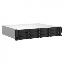 QNAP TS-1264U-RP NAS Rack (2U) Ethernet LAN Aluminium, Black