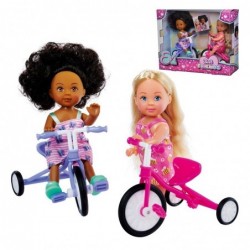 Кукла SIMBA Evi с подругой на велосипедах