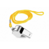 Referee Whistle With Ball Metal Yellow String 40cm