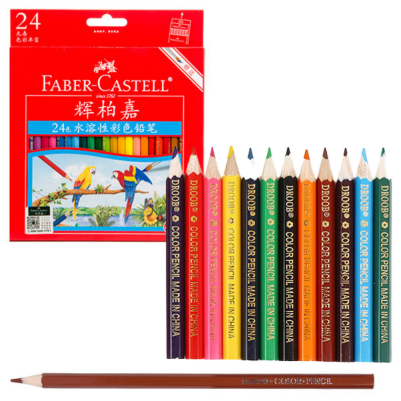 Set of Faber-Castell Intense Colors 3 Double-sided Pencils 24pcs
