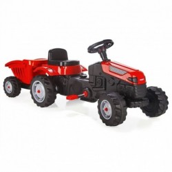 WOOPIE Pedal tractor Farmer GoTrac MAXI with Silent Wheels Trailer