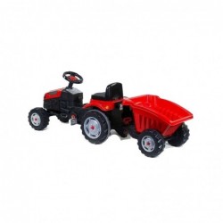 WOOPIE Pedal tractor Farmer GoTrac MAXI with Silent Wheels Trailer