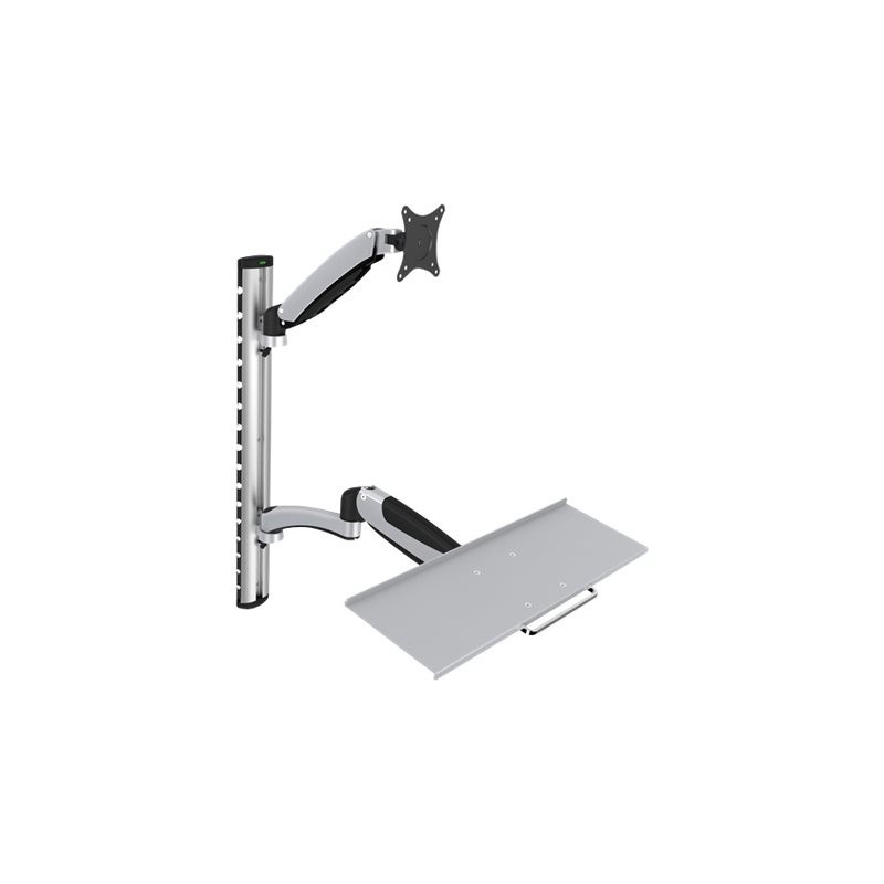 Digitus Wall mount Workstation Adjustable Height, Tilt, Swivel 27 " Maximum weight (capacity) 6 kg Silver