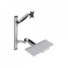 Digitus Wall mount Workstation Adjustable Height, Tilt, Swivel 27 " Maximum weight (capacity) 6 kg Silver