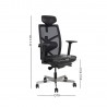 Task chair TUNE black leather