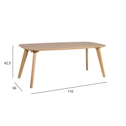 Coffee table DAHLIA 110x50xH42,5cm, oak