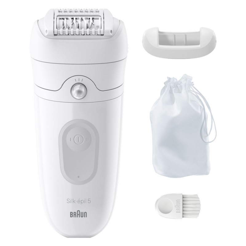 Braun Epilator SE5-011 Silk-u00e9pil 5 Operating time (max) 40 min Number of power levels 1 Wet & Dry White