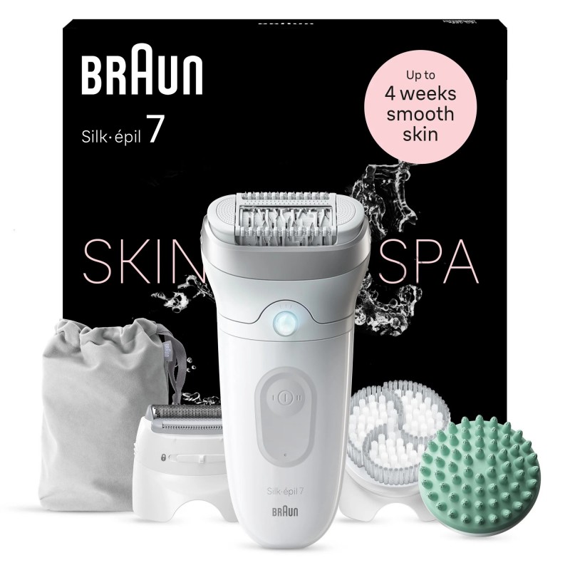 Braun Epilator Silk-u00e9pil SE7-081 Operating time (max) 40 min Number of power levels 1 Wet & Dry White