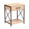 Side table night stand HEDVIG 48x40xH60cm, ash black