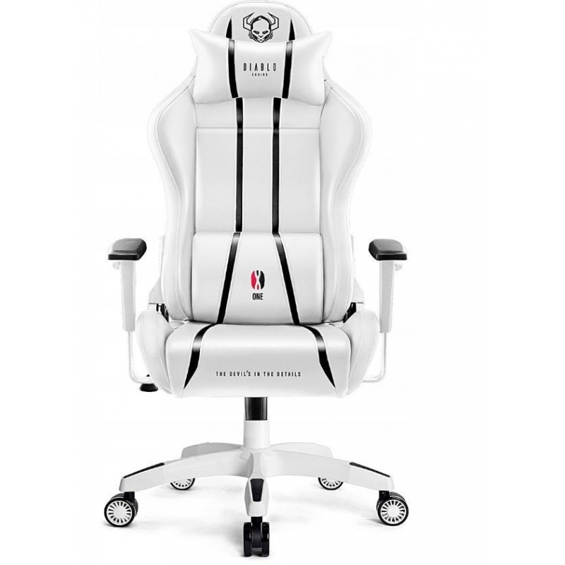 Fotel gamingowy DIABLO  X-ONE 2.0 normal fotel biało-czarny
