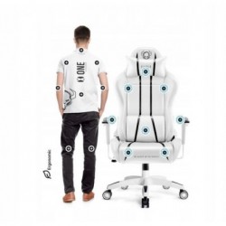 Fotel gamingowy DIABLO  X-ONE 2.0 normal fotel biało-czarny