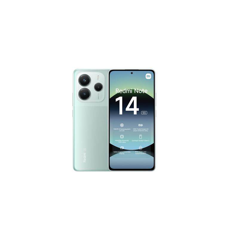 Xiaomi Redmi Note 14 Coral Green 6.67 " AMOLED 1080 x 2400 pixels Mediatek Dimensity Internal RAM 8 GB |