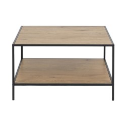 Coffee table with shelf SEAFORD 80x80x45cm, oak