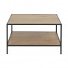 Coffee table with shelf SEAFORD 80x80x45cm, oak